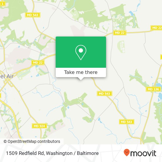 1509 Redfield Rd, Bel Air, MD 21015 map