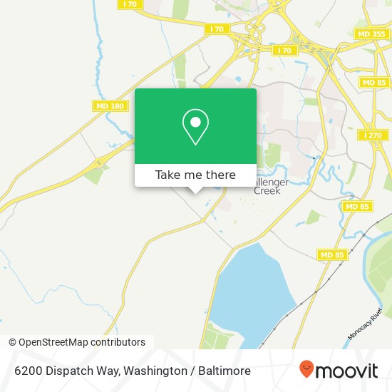 Mapa de 6200 Dispatch Way, Frederick, MD 21703