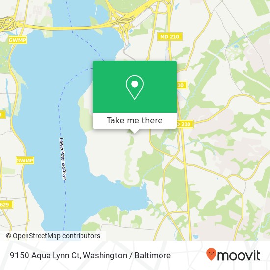 Mapa de 9150 Aqua Lynn Ct, Fort Washington, MD 20744