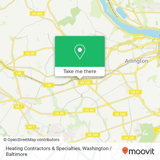 Heating Contractors & Specialties, 4610 Fairfax Dr map