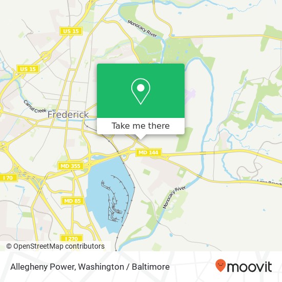 Mapa de Allegheny Power, 1301 E Patrick St