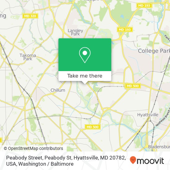 Peabody Street, Peabody St, Hyattsville, MD 20782, USA map