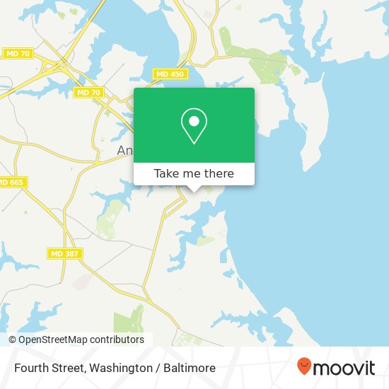 Mapa de Fourth Street, Fourth St, Annapolis, MD 21403, USA