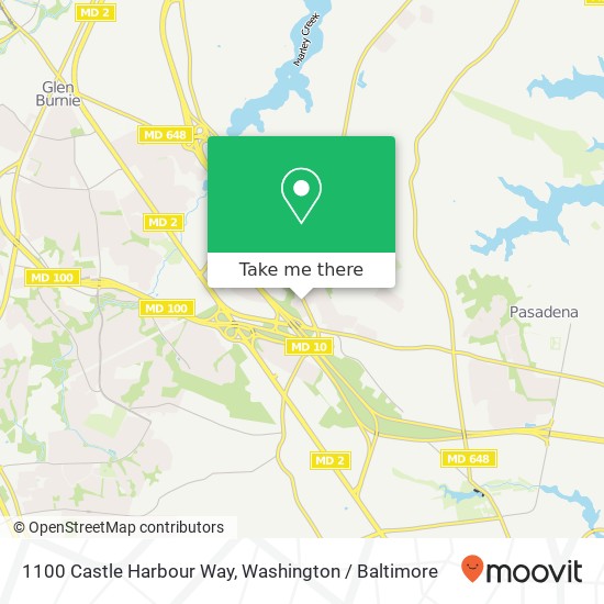 Mapa de 1100 Castle Harbour Way, Glen Burnie, MD 21060