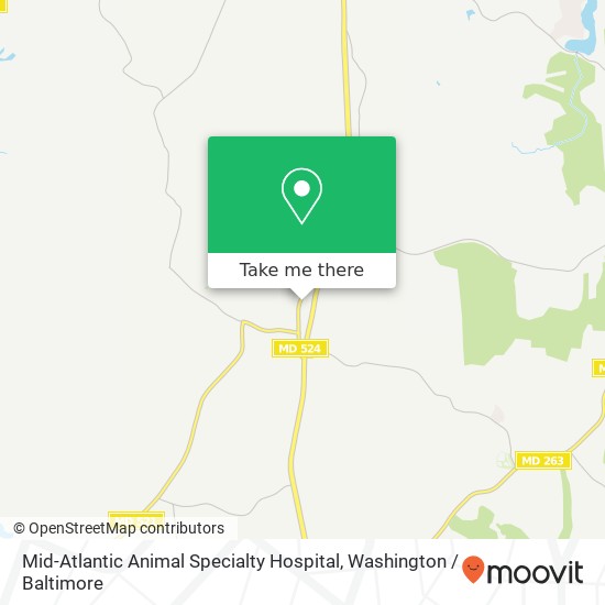 Mid-Atlantic Animal Specialty Hospital, 4135 Old Town Rd map