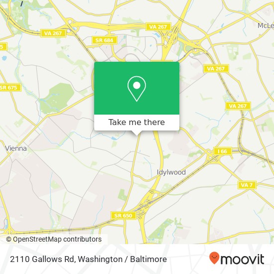 Mapa de 2110 Gallows Rd, Vienna, VA 22182