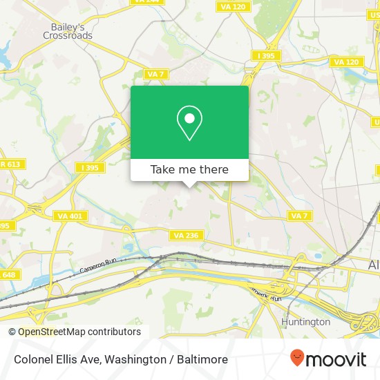 Mapa de Colonel Ellis Ave, Alexandria (CAMERON STATION), VA 22304