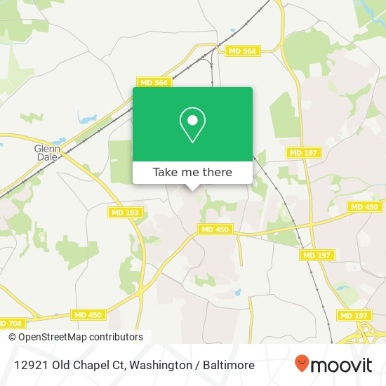 Mapa de 12921 Old Chapel Ct, Bowie, MD 20720