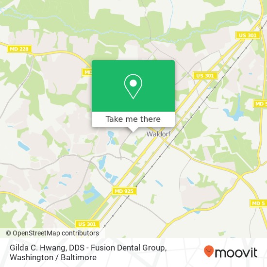 Gilda C. Hwang, DDS - Fusion Dental Group, 2992 Waldorf Market Pl map