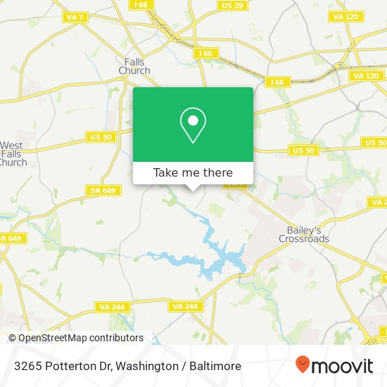 3265 Potterton Dr, Falls Church, VA 22044 map