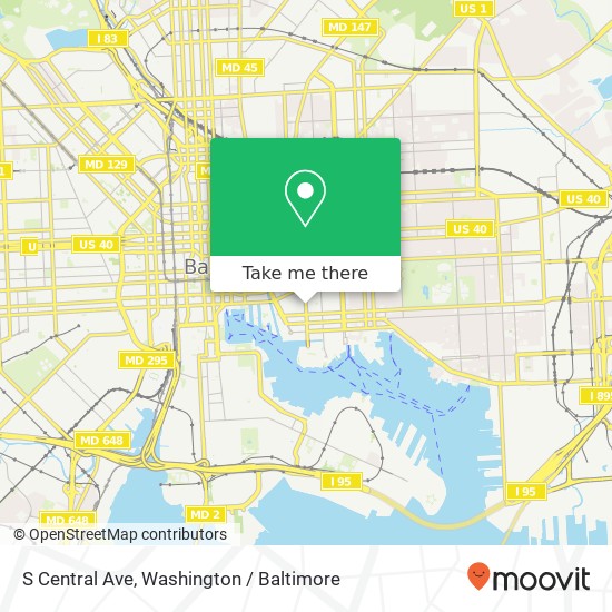 Mapa de S Central Ave, Baltimore, MD 21231