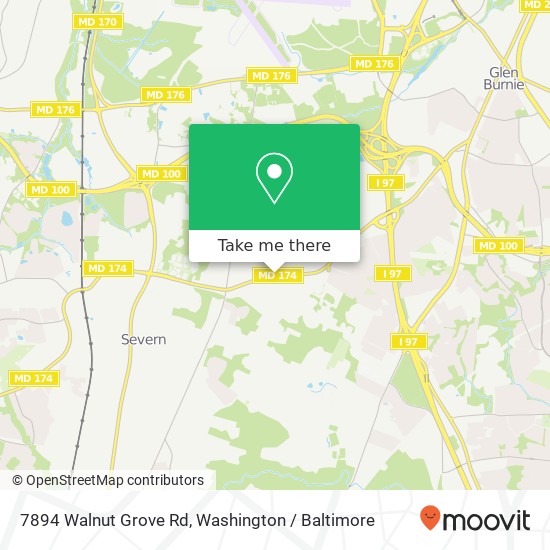 Mapa de 7894 Walnut Grove Rd, Severn, MD 21144