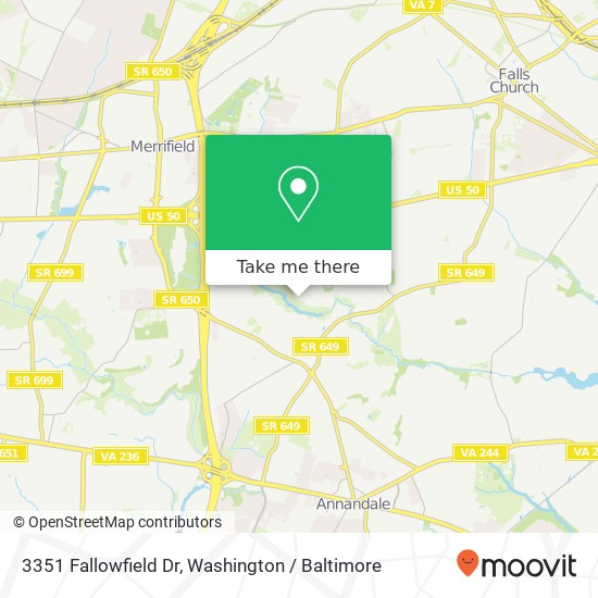 3351 Fallowfield Dr, Falls Church, VA 22042 map