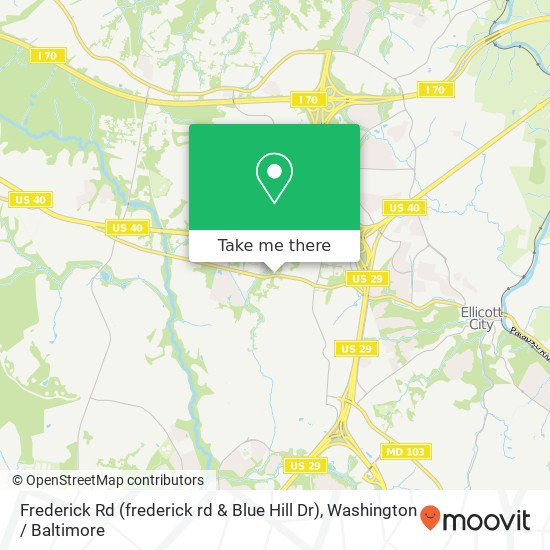 Frederick Rd (frederick rd & Blue Hill Dr), Ellicott City, MD 21042 map