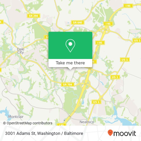 Mapa de 3001 Adams St, Woodbridge, VA 22193
