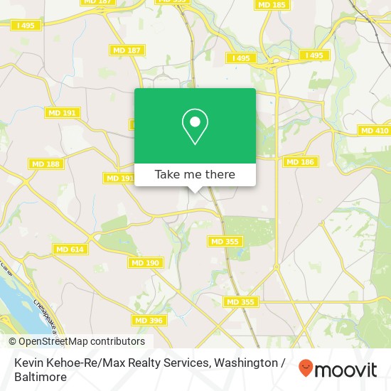 Mapa de Kevin Kehoe-Re / Max Realty Services, 4825 Bethesda Ave