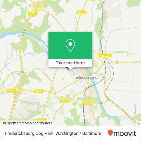 Mapa de Fredericksburg Dog Park, Mary Ball St