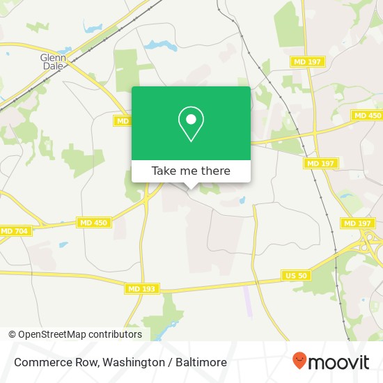 Mapa de Commerce Row, Bowie, MD 20720