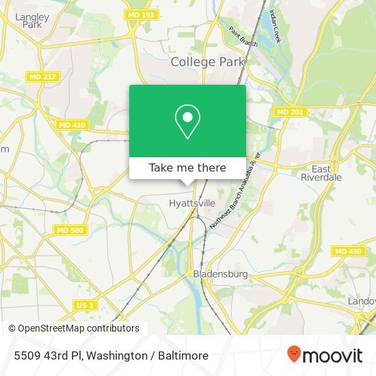 5509 43rd Pl, Hyattsville, MD 20781 map