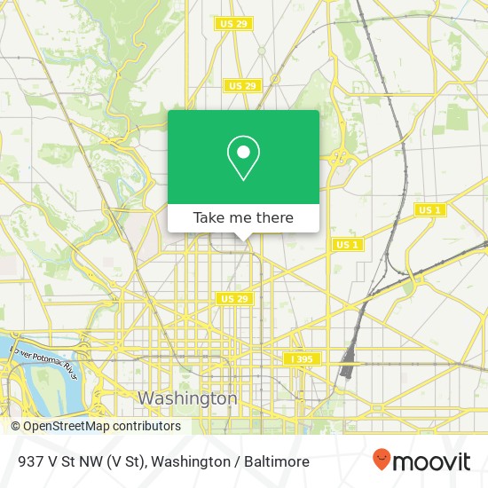 937 V St NW (V St), Washington, DC 20001 map