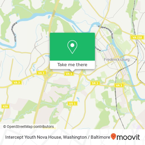 Intercept Youth Nova House, 1801 William St map