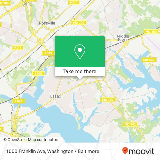 1000 Franklin Ave, Essex, MD 21221 map