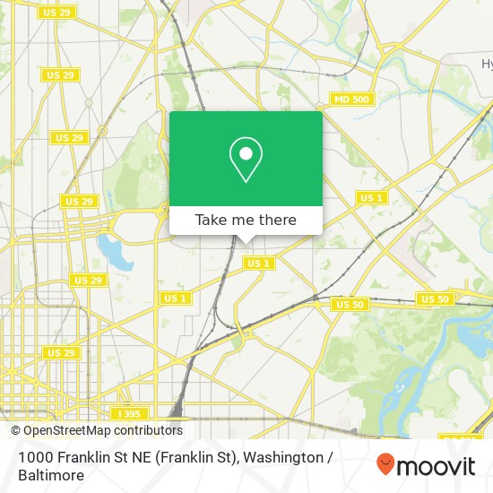 1000 Franklin St NE (Franklin St), Washington, DC 20017 map
