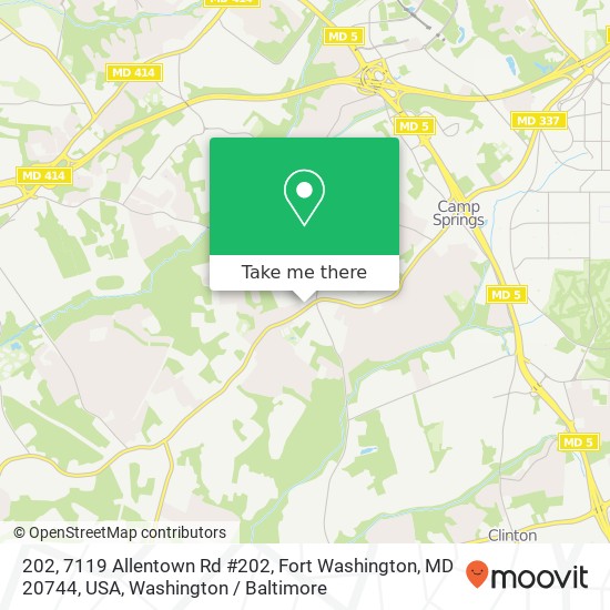 202, 7119 Allentown Rd #202, Fort Washington, MD 20744, USA map