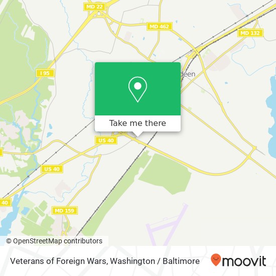 Mapa de Veterans of Foreign Wars, 821 Old Philadelphia Rd