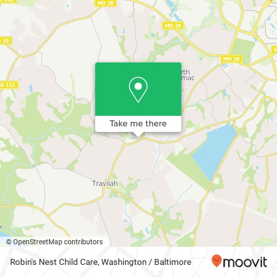 Robin's Nest Child Care, 13546 Travilah Rd map