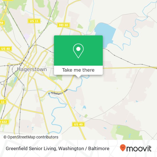 Mapa de Greenfield Senior Living, 310 Cameo Dr