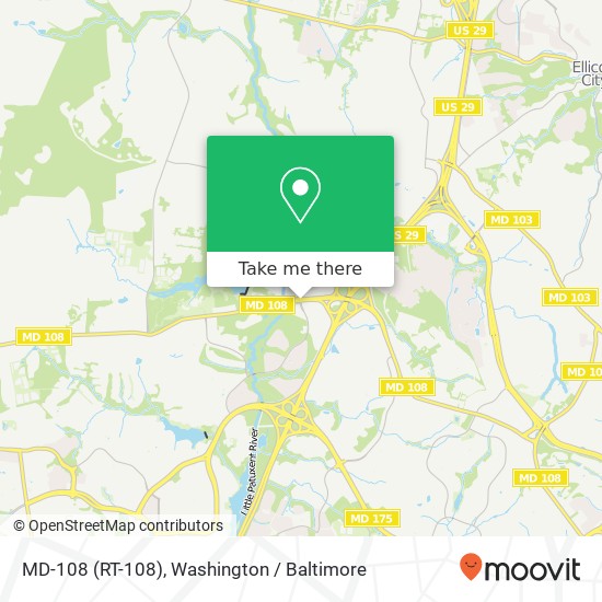 Mapa de MD-108 (RT-108), Ellicott City, MD 21042