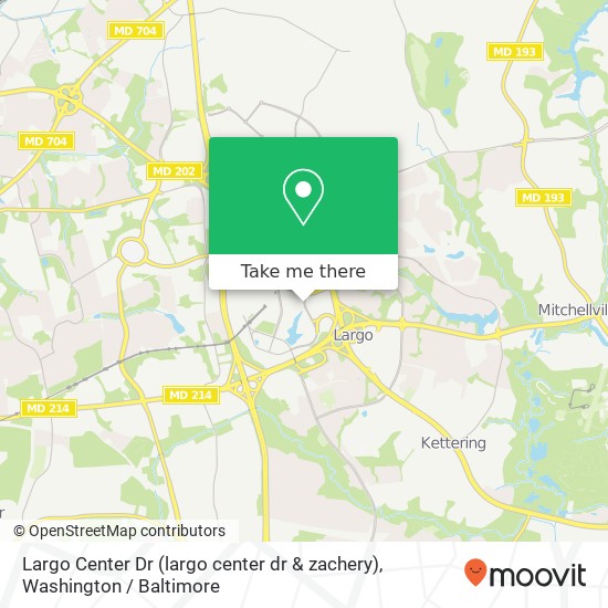 Mapa de Largo Center Dr (largo center dr & zachery), Upper Marlboro, MD 20774