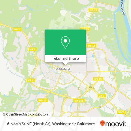 16 North St NE (North St), Leesburg (LUCKETTS), VA 20176 map