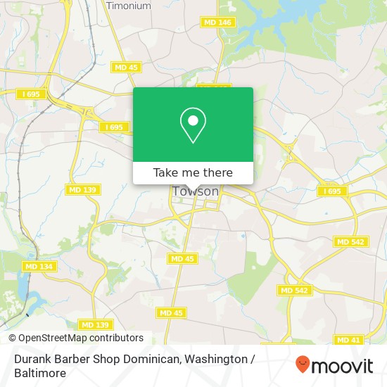 Mapa de Durank Barber Shop Dominican, 1 Allegheny Ave
