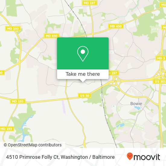 Mapa de 4510 Primrose Folly Ct, Bowie, MD 20720