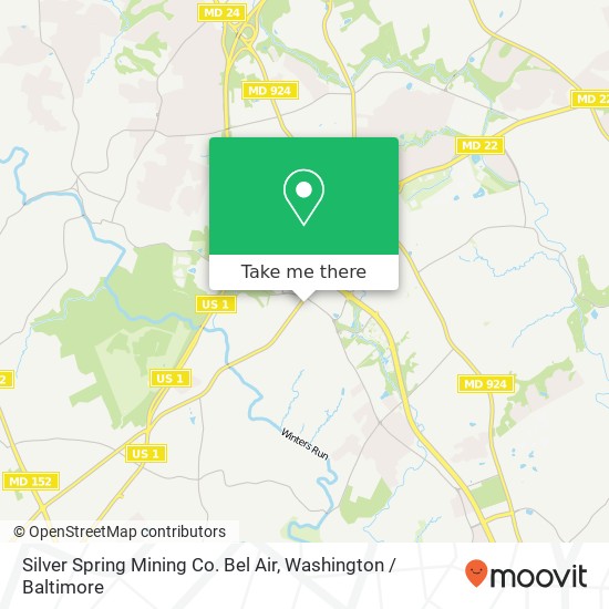 Mapa de Silver Spring Mining Co. Bel Air, 705 Bel Air Rd