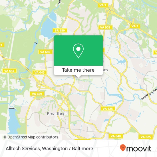 Mapa de Alltech Services, 43352 Wayside Cir