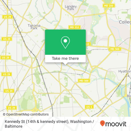 Kennedy St (14th & kennedy street), Hyattsville, MD 20782 map