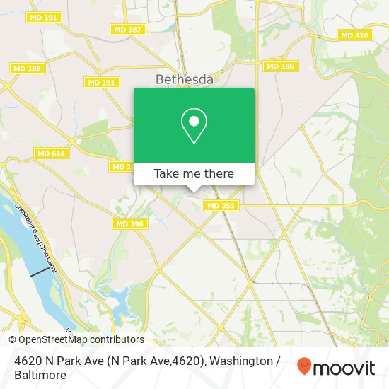 4620 N Park Ave (N Park Ave,4620), Chevy Chase, MD 20815 map