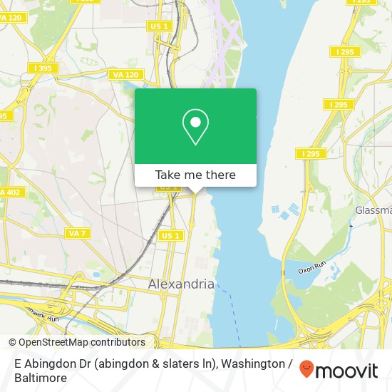 Mapa de E Abingdon Dr (abingdon & slaters ln), Alexandria, VA 22314
