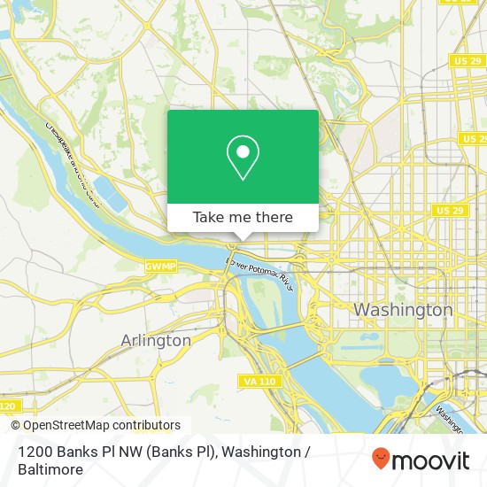 1200 Banks Pl NW (Banks Pl), Washington, DC 20007 map