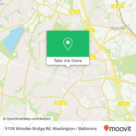 Mapa de 9108 Wooden Bridge Rd, Potomac, MD 20854
