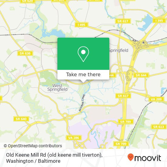 Old Keene Mill Rd (old keene mill tiverton), Springfield, VA 22152 map