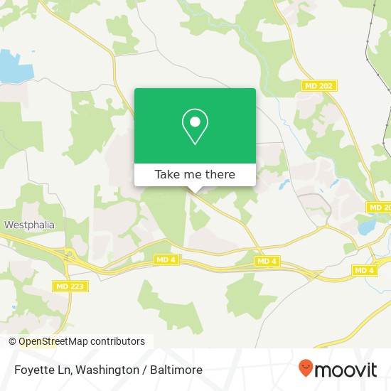 Mapa de Foyette Ln, Upper Marlboro, MD 20772
