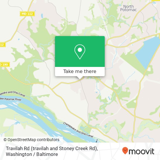 Mapa de Travilah Rd (travilah and Stoney Creek Rd), Potomac, MD 20854