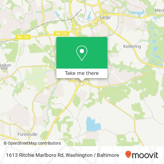 Mapa de 1613 Ritchie Marlboro Rd, Upper Marlboro, MD 20774