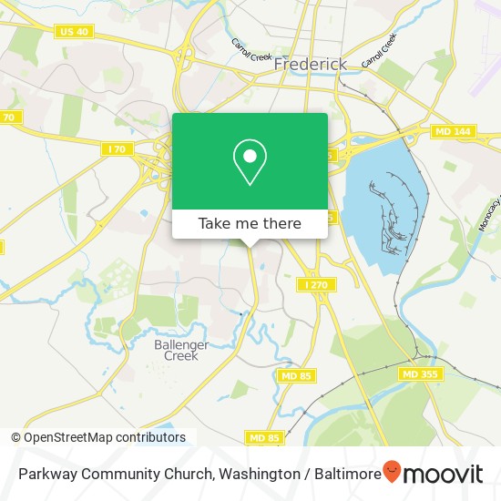 Mapa de Parkway Community Church, 5665 New Design Rd