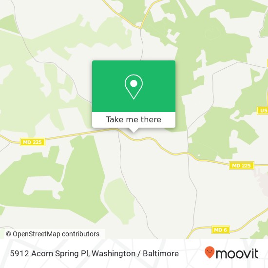 Mapa de 5912 Acorn Spring Pl, La Plata, MD 20646