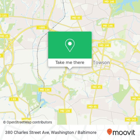 380 Charles Street Ave, Towson, MD 21204 map